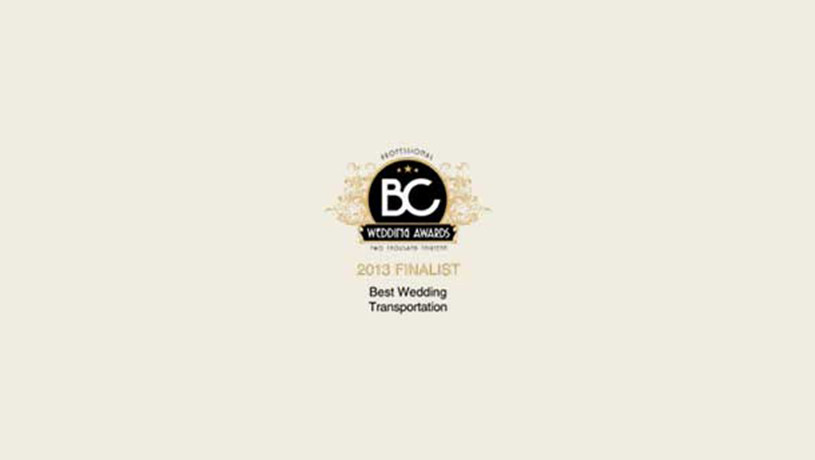 Professional BC Wedding Award 2013 - Boss Limousines